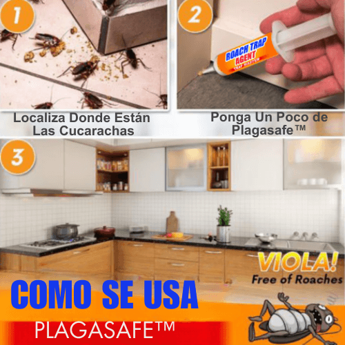 PlagaSafe™ Mantiene Tu Hogar Libre De Cucarachas Por 365 Dias