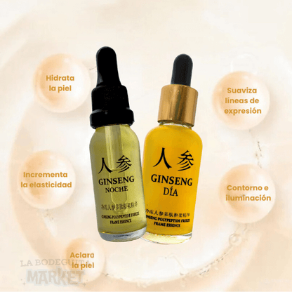 PROMO 2x1 Ginseng Día y Noche® Sérum 100% Natural El Original Rejuvenecedor Hidratante