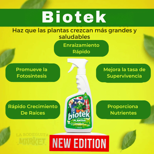 Biotek Alimento Para Plantas - Aumenta La floración y mejora el enraizamiento en solo días